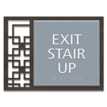 "Exit Stair Up" Egress Sign - CA Compliant