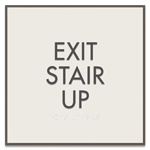 "Exit Stair Up" Egress Sign - CA Compliant