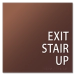 "Exit Stair Up" Egress Sign - CA Compliant