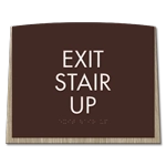 "Exit Stair Up" Egress Sign - CA Compliant