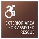 Exterior Area for Assisted Rescue Sign - Dynamic ISA Symbol