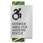 Exterior Area for Assisted Rescue Sign - Dynamic ISA Symbol