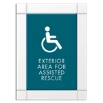 Exterior Area for Assisted Rescue Sign - ISA Symbol