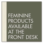 Feminine Products Available...