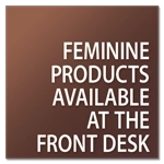 Feminine Products General Information Sign