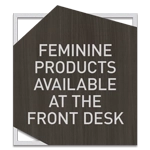 Feminine Products Sign