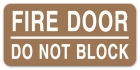 Fire Door - Do Not Block Label - 4 Pack