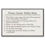 Fitness Center Rules Sign