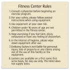 Fitness Center Rules Sign
