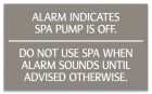 Florida Spa Alarm Rules Sign