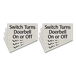 Hearing Impaired Doorbell Switch Sign - 8 PackAcrylic