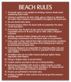 Illinois Beach Rules Sign