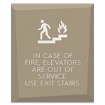In Case of Fire, Elevators Are Out of Service... - No Braille