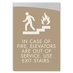 In Case of Fire, Elevators Are Out of Service - No Braille