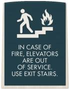 In Case of Fire, Elevators Are Out of Service - No Braille
