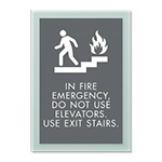 In Fire Emergency, Do Not Use Elevator - No Braille