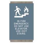 In Fire Emergency, Do Not Use Elevator - No Braille
