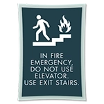 In Fire Emergency, Do Not Use Elevator... w/No Braille