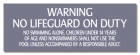 Indiana No Lifeguard on Duty Sign
