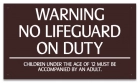 Iowa No Lifeguard On Duty Sign