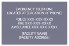 ISPSC Pool Emergency Phone Sign