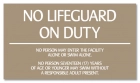 Kentucky No Lifeguard On Duty Sign