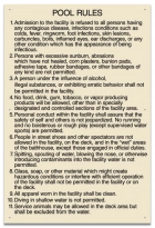 Kentucky Pool Rules Sign