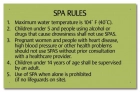 MAHC Spa Rules Sign