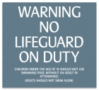 Maine No Lifeguard On Duty Warning Sign