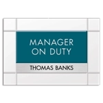 Manager on Duty Sign w/ Nameplate
