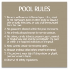 Maricopa County, Arizona Pool Rules Sign