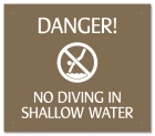 Maryland No Diving Shallow Water Sign