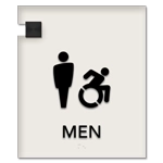 Men Sign w/Male & Dynamic ISA Symbols
