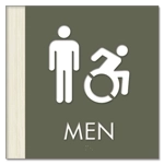 Men Sign w/Male & Dynamic ISA Symbols