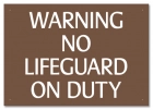 Missouri No Lifeguard Sign