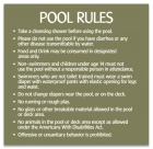 Montana Pool Rules Sign