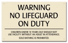 Nevada No Lifeguard Sign