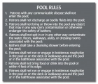 New Hampshire Pool Rules Sign