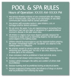 New Jersey Pool and Spa Rules Sign