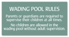 New Jersey Wading Pool Rules Sign