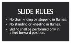 New York White-Water Slide Rules Sign