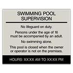 NJ Front Desk Pool Sign - Acrylic