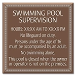 NJ Front Desk Pool Sign - Azteca