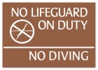 No Diving Sign