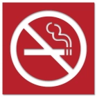 No Smoking - Symbol Only.25" Solid Surface