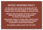 'Notice: Weapons Policy' Sign - FL Compliant - Acrylic Version