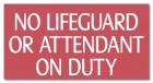 Oklahoma No Lifeguard Sign