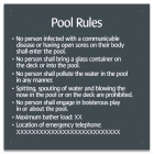 Ontario Canada Pool Rules Sign