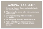 Oregon Wading Pool Rules Sign
