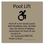 Pool Lift Rules Sign with Dynamic ISA Symbol
